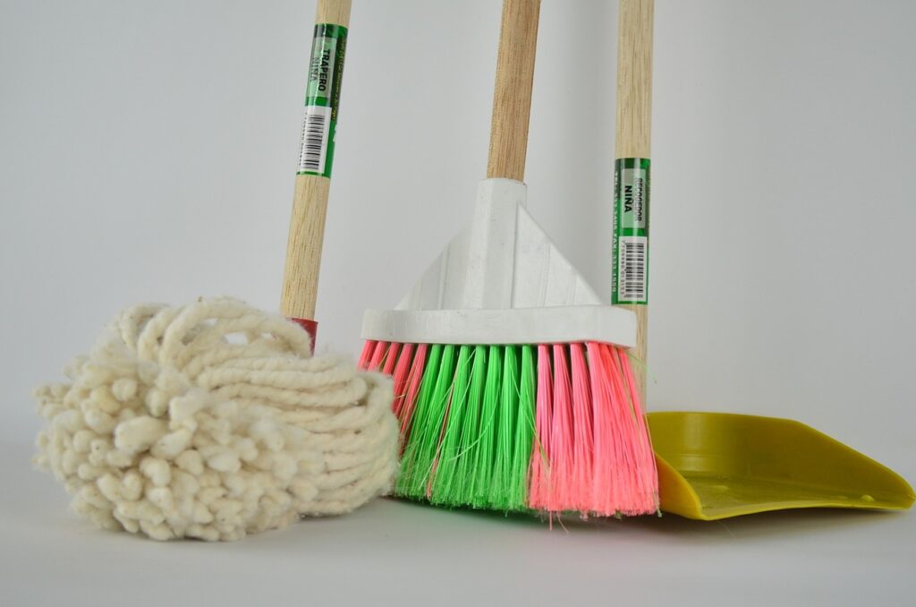 Mop broom dust pan | Corvin's Floors & Cabinets